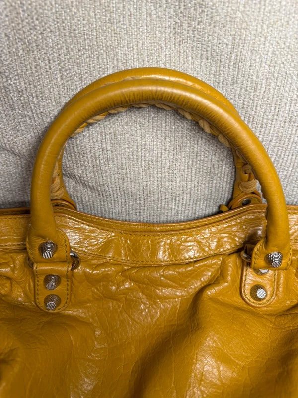 Authentic Balenciaga City Bag in Medium (Mustard Yellow)
