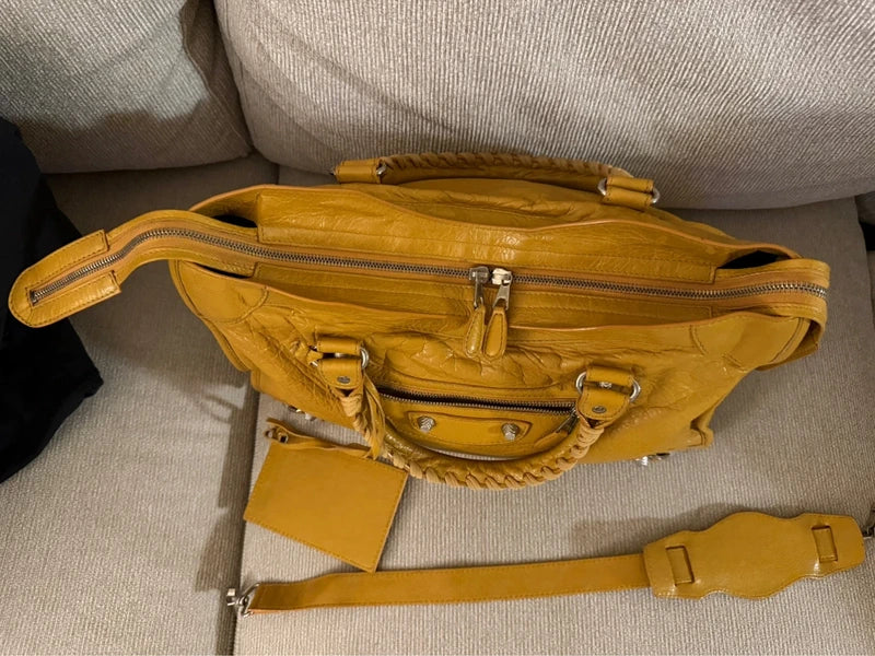 Authentic Balenciaga City Bag in Medium (Mustard Yellow)