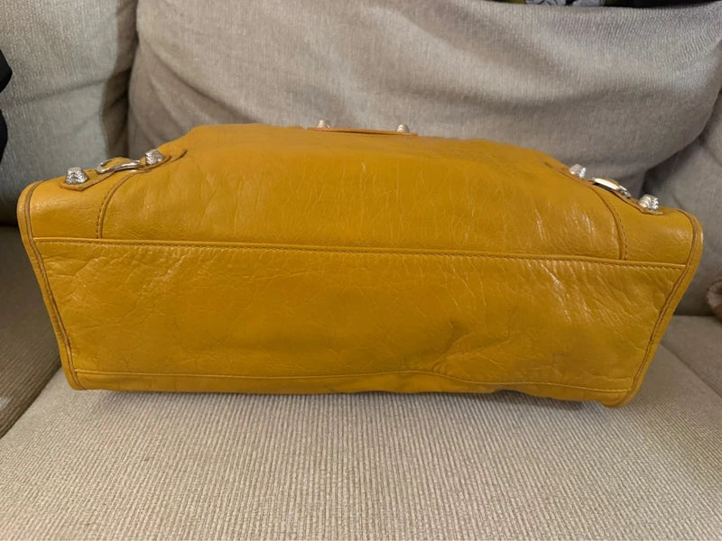 Authentic Balenciaga City Bag in Medium (Mustard Yellow)
