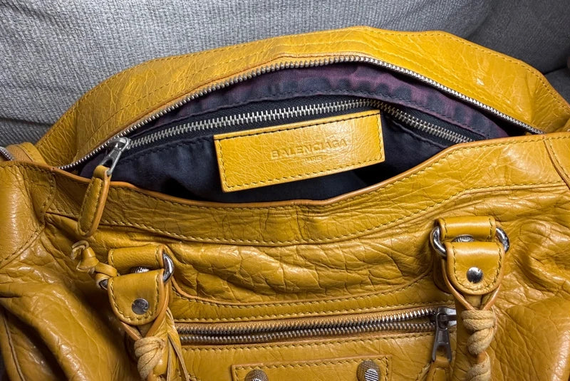 Authentic Balenciaga City Bag in Medium (Mustard Yellow)
