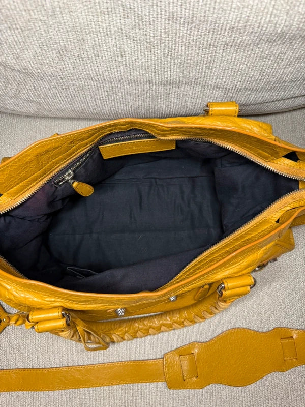 Authentic Balenciaga City Bag in Medium (Mustard Yellow)