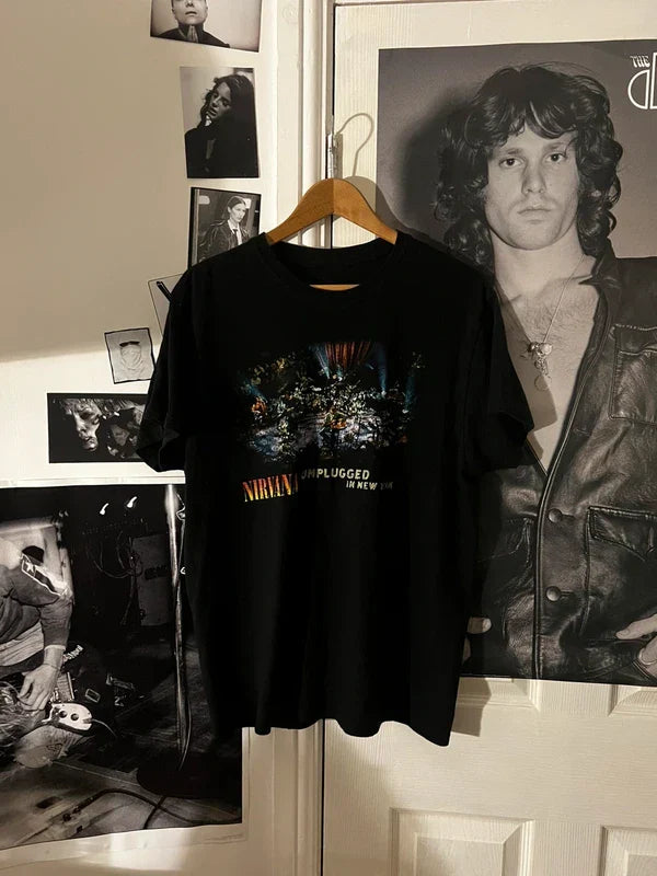 Super rare mtv nirvana vintage merch - size L - black