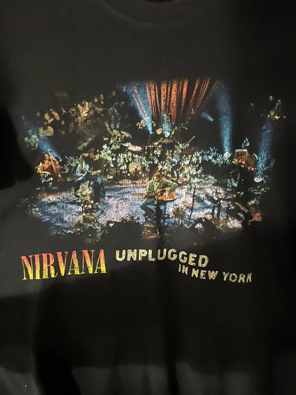 Super rare mtv nirvana vintage merch - size L - black