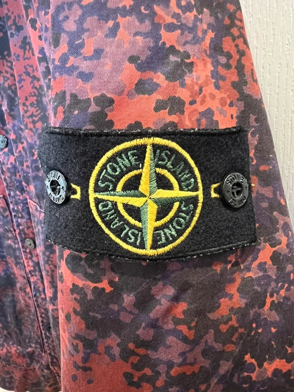 Stone Island Raso Gommato Red Camo Print-OVD Size XL