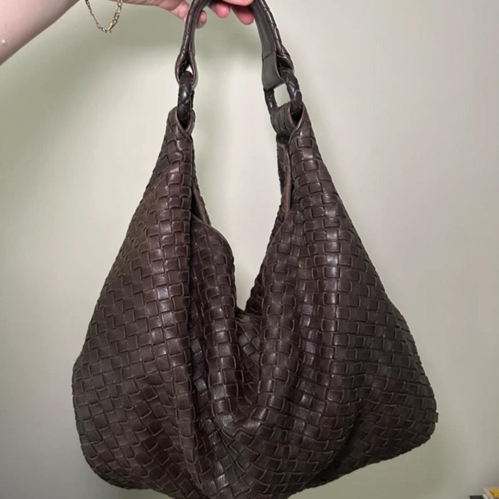 Bottega Veneta Intrecciato Brown Hobo One Shoulder Bag